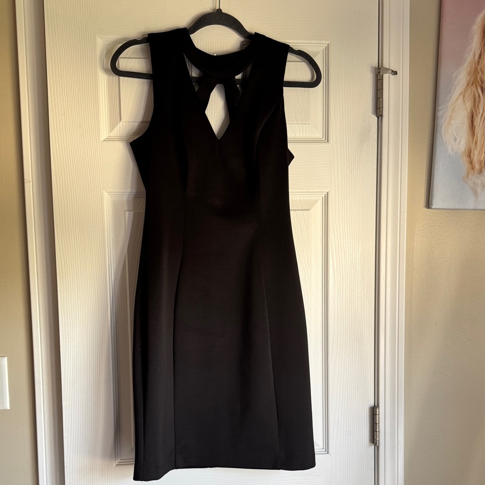 Guess Black Mini Dress with Cutout Detail